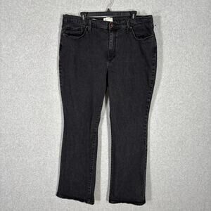 Universal Thread Jeans Womens‎ 18 Black Bootcut Faded Goth Grunge Witchy Moto